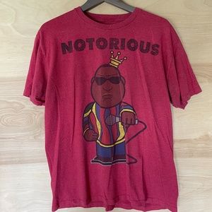 Notorious  B.I.G. mic drop cartoon t-shirt